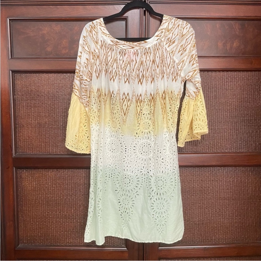 Cake Couture Eyelate Bell Sleeves Mini Dress Tunic Swim Cover Size‎ M - Picture 8 of 15